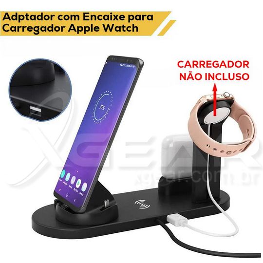 Estação de Carregamento Rápido 7 em 1 a 30W para iPhone, Apple Watch e Airpods Pro