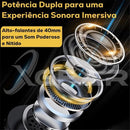 Fones de Ouvido Estéreo TWS Bluetooth com Microfone