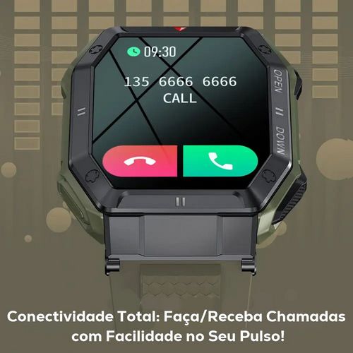 Smartwatch SX23 Design Militar de Alta Resistência