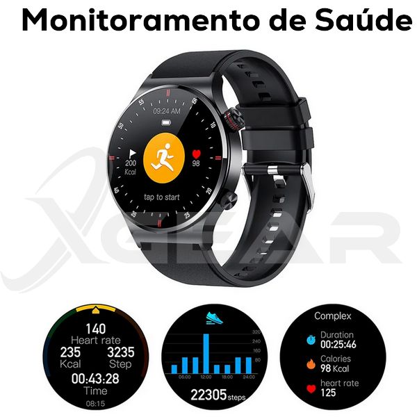 Relógio Inteligente Monitor de Saúde e Tecnologia NFC - Receba um Brinde Junto