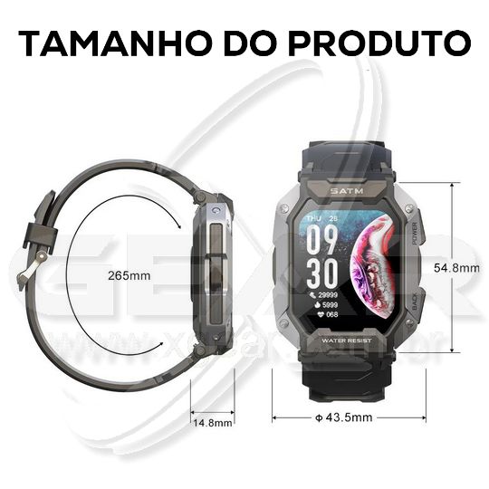 S20 Elite Plus -  Smartwatch Masculino Tático Esportivo 100% Original