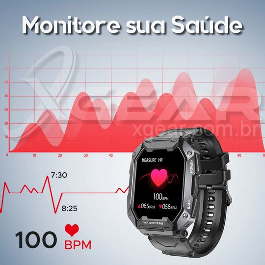 S20 Elite Plus -  Smartwatch Masculino Tático Esportivo 100% Original