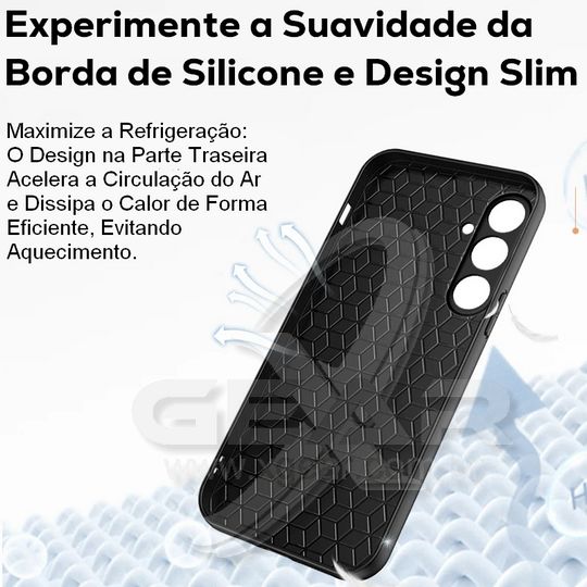 Case Elegance em Couro para Samsung Galaxy