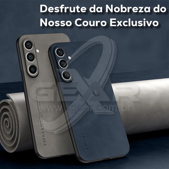 Case Elegance em Couro para Samsung Galaxy