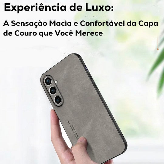 Case Elegance em Couro para Samsung Galaxy