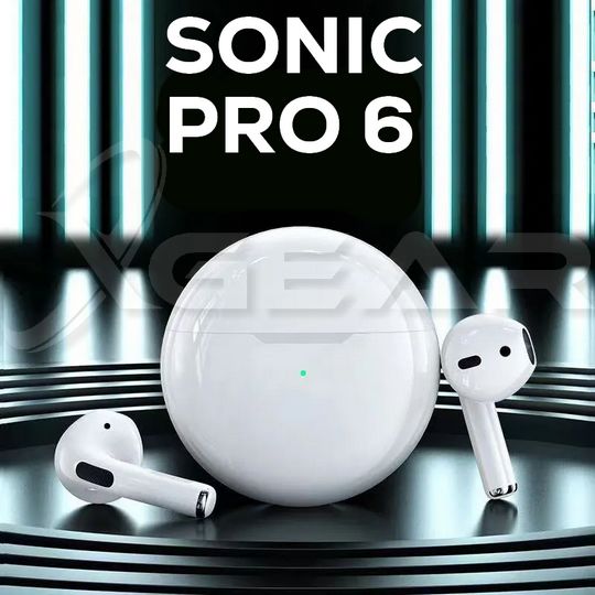 Sonic Pro 6 Fones de Ouvido Sem Fio TWS Bluetooth Mini Pods