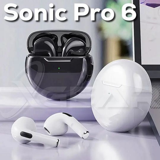 Sonic Pro 6 Fones de Ouvido Sem Fio TWS Bluetooth Mini Pods