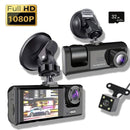 Kit Câmeras Veicular com 3 Canais, Visão Noturna e Gravação em 1080P