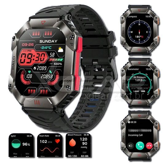 Novo SmartWatch Titan-X Esportivo Militar