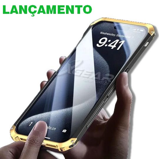 Capa para Celular MaxPro para iPhone com Reforço em Liga de Alumínio: Design Exclusivo e Durabilidade Premium