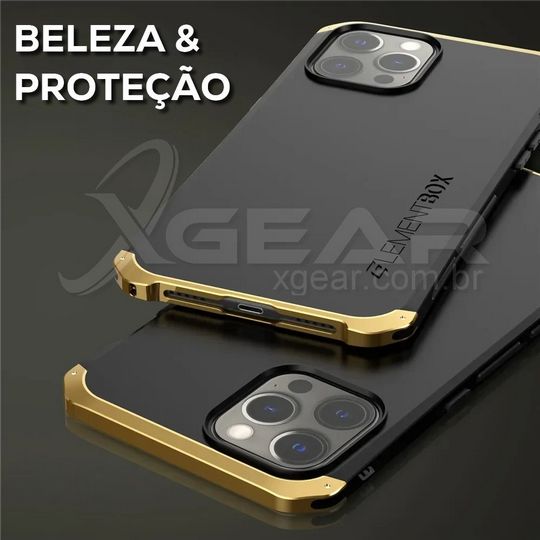 Capa para Celular MaxPro para iPhone com Reforço em Liga de Alumínio: Design Exclusivo e Durabilidade Premium