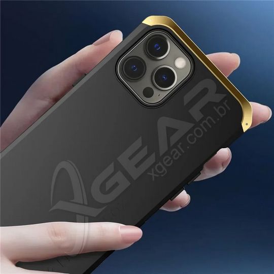 Capa para Celular MaxPro para iPhone com Reforço em Liga de Alumínio: Design Exclusivo e Durabilidade Premium