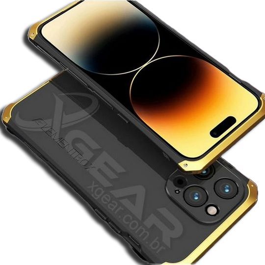 Capa para Celular MaxPro para iPhone com Reforço em Liga de Alumínio: Design Exclusivo e Durabilidade Premium