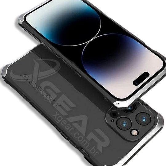 Capa para Celular MaxPro para iPhone com Reforço em Liga de Alumínio: Design Exclusivo e Durabilidade Premium