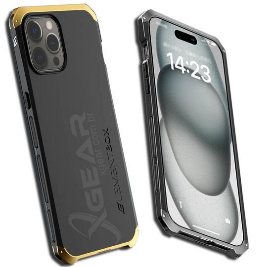 Capa para Celular MaxPro para iPhone com Reforço em Liga de Alumínio: Design Exclusivo e Durabilidade Premium