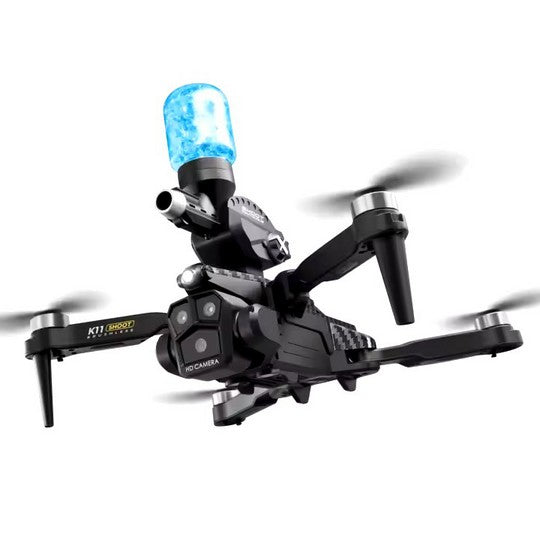 Mini Drone 8K com Lançador de Bomba D'água, Três Câmeras HD e Fotografia Aérea