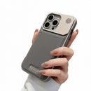 Capa Executiva de Couro Tecnológico para iPhone (13-17)