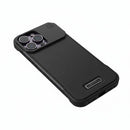 Capa Executiva de Couro Tecnológico para iPhone (13-17)