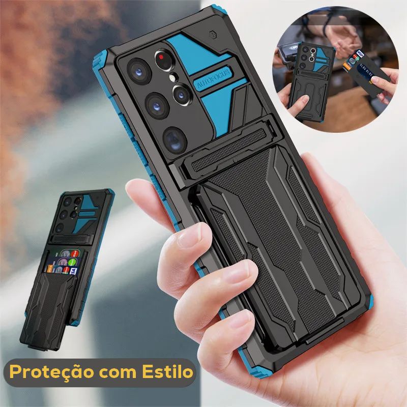 Capa para Samsung Ultra Resistente com Suporte Retrátil