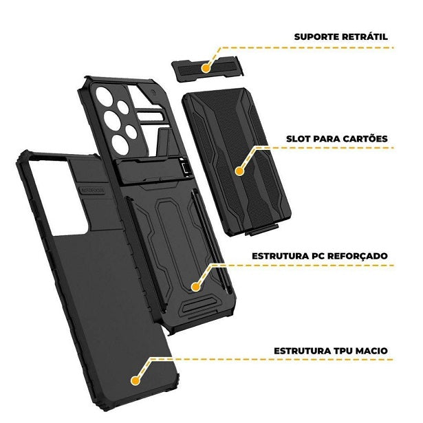 Capa para Samsung Ultra Resistente com Suporte Retrátil