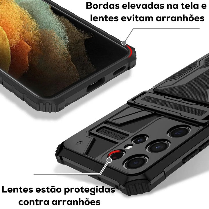 Capa para Samsung Ultra Resistente com Suporte Retrátil